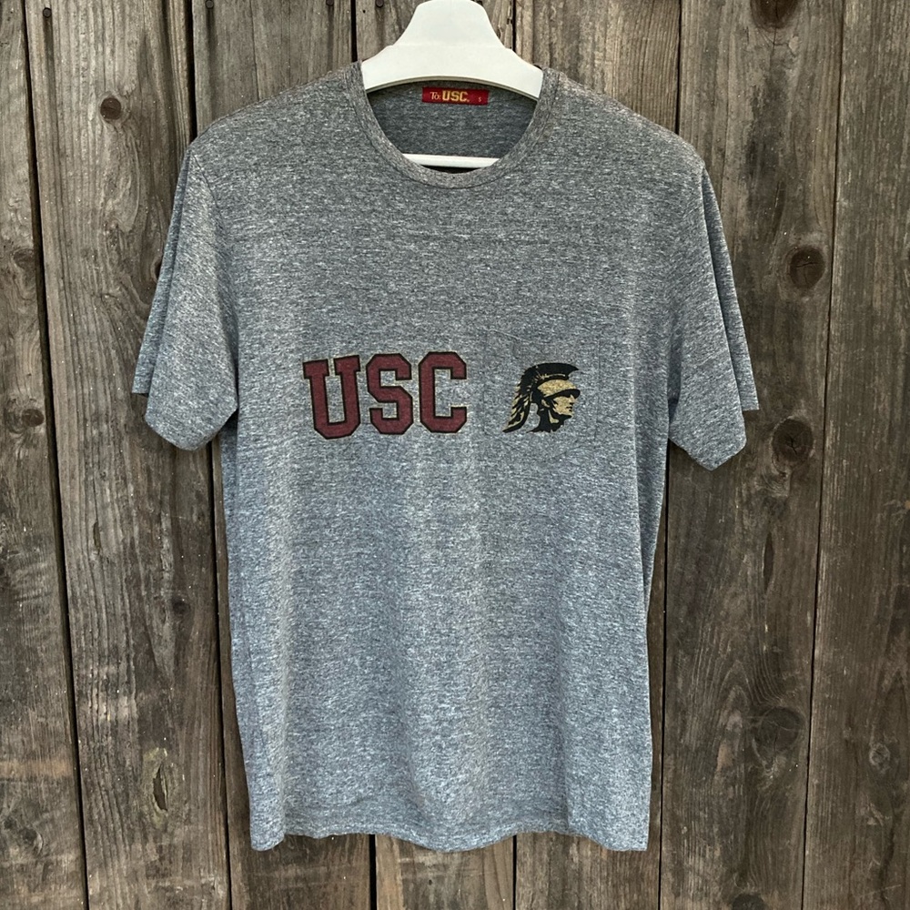 USC Trojans Tri Blend Pocket T Fight On!